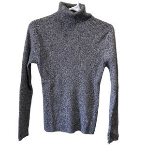 Pierri NewYork Women’s Gray Black Pullover Turtleneck Sweater Size Small